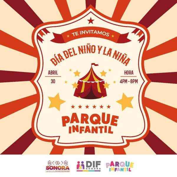 Invita Gobierno de Sonora a celebrar el Día de la Niña y el Niño en el Parque Infantil